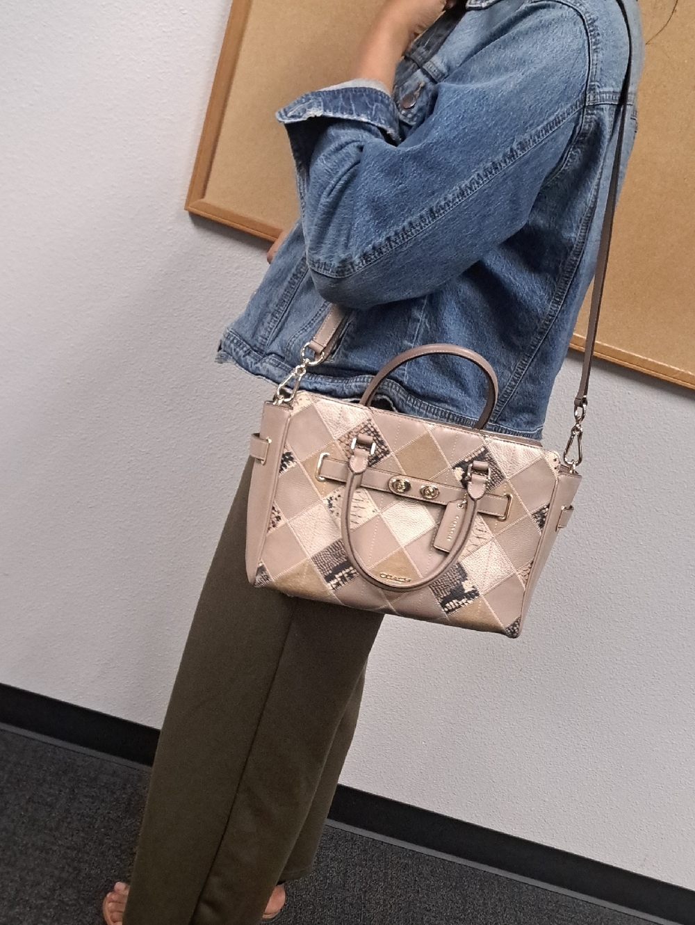 Coach Blake Carryall 25 in Snake Embossed Patchwork Leather 2016